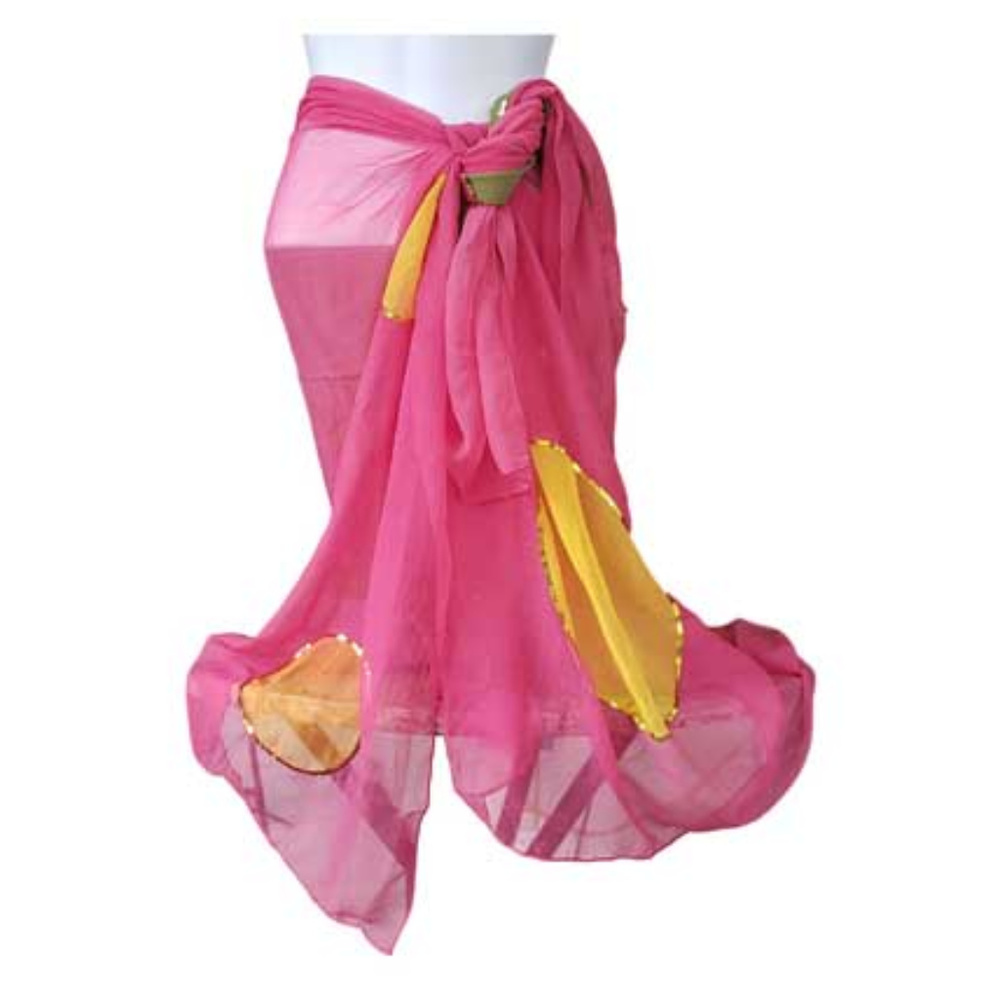 Pink Sarong with Matching Bag and Bracelet